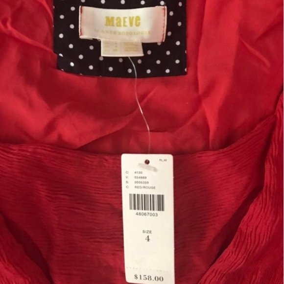 Anthropologie Maeve Juliet Red Corset Dress - Picture 5 of 6